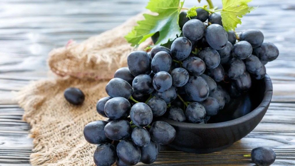 Fresh purple grapes for Grape 1001 flavour
